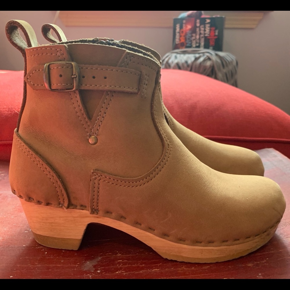 No.6 Clog Ankle Boots - Almond